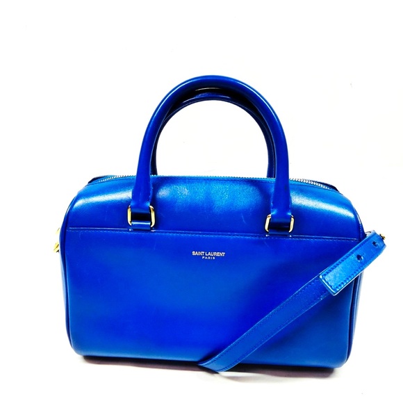 SAINT LAURENT Blue Baby Duffle 2Way Shoulder Hand Bag - Picture 1 of 7